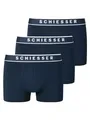 Schiesser Herren 3 Pack Boxershorts Bio Baumwolle Multipack - 95/5 Organic, dunkelblau_173983, 6/ L