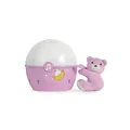 Chicco Next2Stars Nachtlicht Baby Sternenhimmel Projektor mit Plüschtier - Sternenlicht Projektor für Babybettchen, Nachtlicht mit Soundsensor, 3 Lichteffekte und Musik - 0+ Monate, Rosa