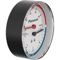 Flamco Manothermometer axial R 1⁄2" mit Absperrventil, 20-120 Gr. C, 0-4 bar