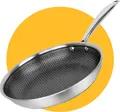 Pasper Bratpfanne Ø 30 cm – PFAS-, PTFE- und PFOA-frei –Induktion, Elektro, Keramik, Gas & Backofen – Edelstahlpfanne mit kratzfester Waben-Antihaftbeschichtung – spülmaschinengeeignet