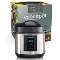 Crock-Pot Express Kocher | programmierbarer 12-in-1-Multikocher mit Schongarer sowie Dämpf- und Sauté-Funktion | 5,6 Liter (6–7 Personen) | Edelstahl [CSC051X]