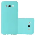 Cadorabo Hülle für Samsung Galaxy J7 2016 Schutzhülle in Blau Handyhülle TPU Silikon Etui Case Cover