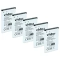 vhbw 5X Akku kompatibel mit Mini Keyboard RT-MWK08 Handy Smartphone Telefon (600 mAh, 3,7 V, Li-Ion)