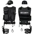 Black Snake Kostüm Taktisches Agenten-Kostüm für Fasching – FBI, SWAT, POLICE & mehr, Agentenkostüm SWAT FBI POLICE SECURITY M/L