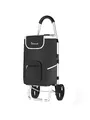 56 L Einkauf Trolley Einkaufswagen Shopping Trolley Tasche Aluminium Stabil Schwarz