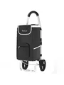 Cheffinger Einkaufstrolley 56L Einkauf Trolley - Einkaufswagen Shopping Trolley Aluminium Stabil, Klappbar
