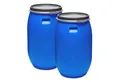Garronda Regentonne Set 2x 120 Liter Deckelfass HDPE Lebensmittelfass Futtertonne GD-0123, 120 l, (2-tlg), BPA-Frei