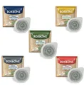 50 Kaffeepads Bourbon 5 Geschmacksmischung Gold Dek Blau Rot Schwarz 44 mm