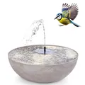 matches21 HOME & HOBBY Solar-Brunnen Set für draußen mit 45 cm Schale Sandfarben als Garten-Brunnen Spring-Brunnen