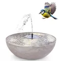 matches21 HOME & HOBBY Wasserspiel Solar-Brunnen Set für draußen - 45 cm Schale sandfarben, (1 tlg), Wasser-Fontäne als Solar Spring-Brunnen Garten-Deko Vogeltränke, sand