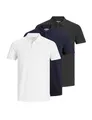 JACK & JONES Herren Jjebasic Polo Ss 3Pk Mp Noos, Navy Blazer, S (3er Pack)