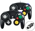 Yideng Gamecube Controller, 2er-Pack Classic Wired Gamecube-Controller Vibration Gamepad, Kompatibel mit Gamecube/Wii U/Wii/PC/Switch-Controller,Schwarz