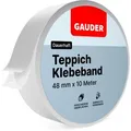 Gauder Doppelseitiges-Klebeband CT-10000, ablösbar, gewebeverstärkt, weiß, PVC, 48mm x 10m