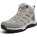 NORTIV 8 Damen Wanderschuhe Trekkingschuhe Atmungsaktiv Schuhe Outdoorschuhe rutschfeste Hiking Boots Wanderstiefel,Farbe: Hellgrau, Größe: 40 - Hellgrau - 40