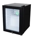 Gastro-Cool Thekenkühlschrank, Minikühlschrank, Glastürkühlschrank, schwarz/weiß, GCKW25