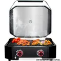 Cozze 600 Gas Tischgrill 2 Zonen Gasgrill 5 kW 2 Brenner Tischgasgrill Balkon