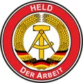 Hermann Schütz Aufkleber Held der Arbeit Ø 60mm