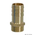 Messing Schlauchtülle mit Sechskant, AG x Schlauchtülle 1/2" x 16 mm