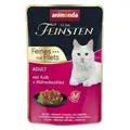 animonda vom Feinsten mit Filets, Katzenfutter nass mit Kalb + Hühnchenfilet, 18 Portionsbeutel (18 x 85g), getreidefreies Katzen Nassfutter ohne Zucker, mit fleischigen Zutaten