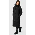 Marikoo Winterjacke Nadaree XVI Stepp Mantel mit großer Kapuze schwarz S (36)
