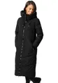MARIKOO Damen Winterjacke Wintermantel Parka lange Winter Stepp Jacke B979 [B979-Nadar-Schwarz-Gr.S]