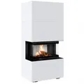 *EEK A Panorama-Kamin Kratki HOME EASY BOX weiß mit NBC 7 mit 7kW - Kaminbausatz