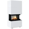 KRATKI NBC EASY BOX 7 kW Kamin Bausatz Panorama 3-Seiten Bianco Ø160 BImSchV 2