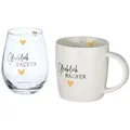 2er Set Tasse und Glas "Glücklich Macher"