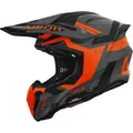 Airoh Twist 3 Dynasty Motocross Helm, grau-orange, Größe S für Männer