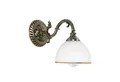 Licht-Erlebnisse Wandleuchte LOUIS, ohne Leuchtmittel, Wandlampe Glasschirm Jugendstil in Messing Leuchte