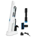 MEDION Handstaubsauger (Akku, kabellos, BLDC-Motor, Mini Staubsauger für Auto, HEPA-13 Filter, Filterung von Staub und Allergenen, Starke 20 kPA Saugleistung, Ladestation, MD12057) weiß