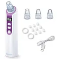 Beurer FC 41 Porenreiniger, elektrischer Mitesserentferner zur porentiefen Reinigung, 5 Intensitätsstufen und 3 individuelle Aufsätze, für jeden Hauttyp geeignet ,(1er Pack)