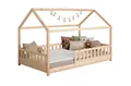 Ticaa Hausbett Kay mit Rausfallschutz aus Kiefer, Kinderbett 90x200, inkl. Dach, mit Rollrost