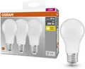 OSRAM BASE CLASSIC A 60 FR LED-Lampe mit Sockel E27, Kolbenform, 3er Pack, 8,5W
