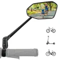 REEZER Fahrradspiegel RS3 links mit extra großer Spiegelfläche - 360° verstellbarer Fahrrad Spiegel für E-Bike & E-Scooter Lenker - Rückspiegel kompatibel mit allen Modellen - RECHTS