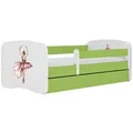 Raumhirsch Furniture Kinderbett, Grün, Holzwerkstoff, 1-Sitzer, 1 Schubladen, Rechteckig, 80x180 cm, FSC 100%, Kinder- & Jugendzimmer, Kindermöbel, Kinderbetten, Kindereinzelbetten