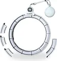 Health Rise Smart Hula Hoop Weiß | mit Zähler & Bauchgurt | größenverstellbar | 72 - 129 cm | besonders leise