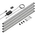 ledscom.de Smarte LED Unterbau-Leuchte SIRIS schwarz matt, WLAN-Controller, flach, Smart-Home, Alexa-fähig, je 90cm, je 1044lm, weiß, 4er Set