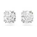 Swarovski Stilla Ohrringe, Rhodinierte Ohrstecker mit Klaren Swarovski Kristallen