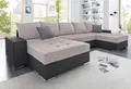 COLLECTION AB Wohnlandschaft Josy XXL U-Form, B: 333 cm, mit 2 Recamieren 77 & 97 cm, Bettfunktion, Bettkasten & 2 Zierkissen, Federkern