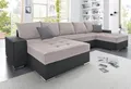 Wohnlandschaft COLLECTION AB "Josy XXL U-Form, B: 333 cm, mit 2 Recamieren 77 & 97 cm", grau (schwarz, hellgrau), B:333cm H:84cm T:161cm