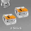 💡 Wago 221-612 6qmm Klemmen Hebel Verbindungsklemme 2polig Compact transparent