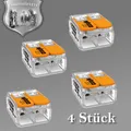 💡 Wago 221-612 6qmm Klemmen Hebel Verbindungsklemme 2polig Compact transparent