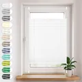Sonello Plissee Klemmfix ohne Bohren 70cm x 220cm Weiß Faltrollo Plisseerollo Jalousie für Tür & Fenster Blickdicht Sichtschutz Sonnenschutz Fertifplissee Rollo
