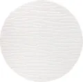 Teppich Outdoor Wetterfest - Rund 160 cm - für Balkon, Terrasse, Flur - Streifen-Muster in Creme