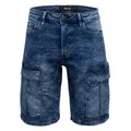 REPUBLIX Cargoshorts MILO Herren Bermuda Short Hose Regular Fit blau W32