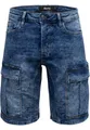 REPUBLIX Herren Cargoshorts Männer Kurze Bermuda Jeans Hose Regular Fit R7036 Dunkelblau W32