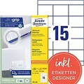 AVERY Zweckform ultragrip Laser Universaletiketten 3669-200 Selbstklebend DIN A4 Weiß 70 x 50,8 mm 220 Blatt à 15 Etiketten