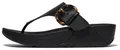 Fitflop LULU RESIN-BUCKLE LEATHER TOE-POST SANDALS Zehentrenner, Pantolette, Slides, Flats mit verstellbarer Schnalle