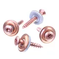 Spenglerschraube 4,5 x 25 mm, verkupfert, Edelstahl A2, EPDMDichtscheibe 15 m...